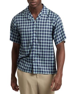 Ted Baker Ibicui Short Sleeve Regular Fit Tile Print Geo Shirt