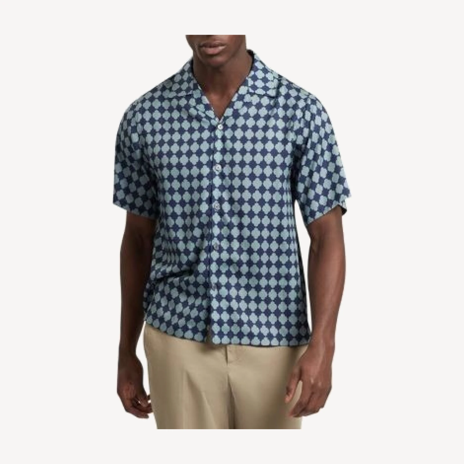Ted Baker Ibicui Short Sleeve Regular Fit Tile Print Geo Shirt