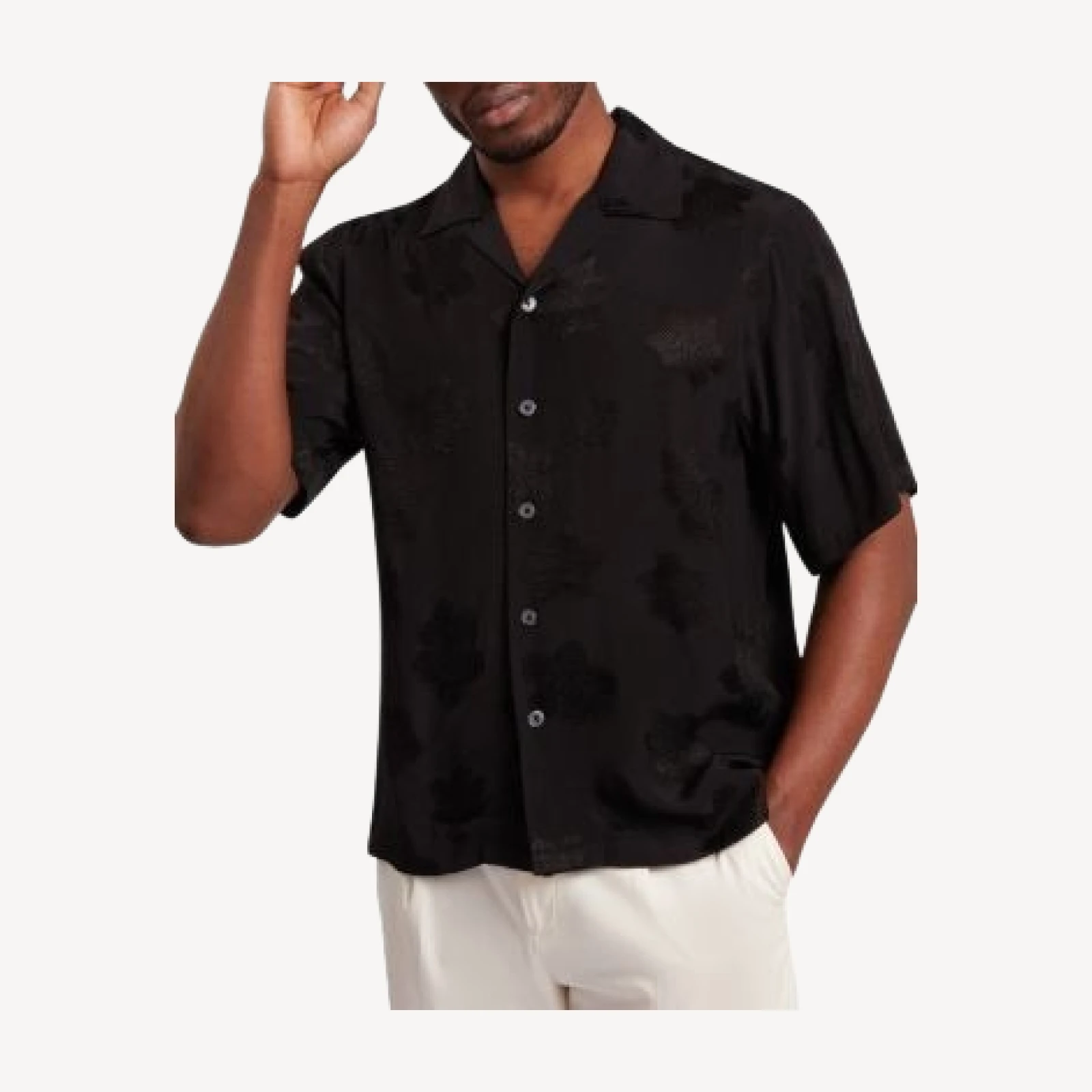 Ted Baker Thovan Short Sleeve Relaxed Fit Mesh Cut Out Shirt