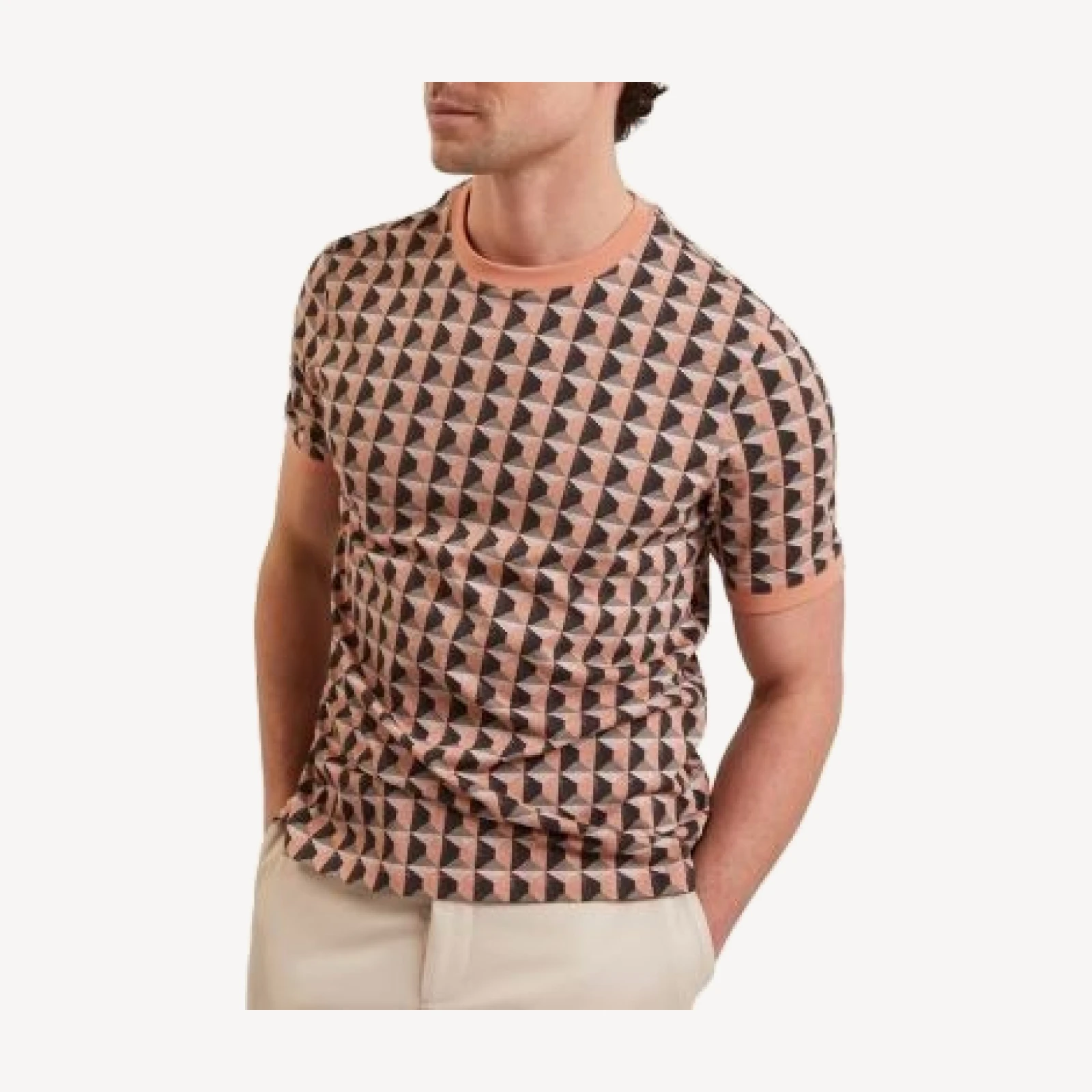 Ted Baker Safaviy Short Sleeve Painted Geo Tee