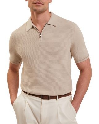 Ted Baker Deckers Ottoman Quarter Zip Polo
