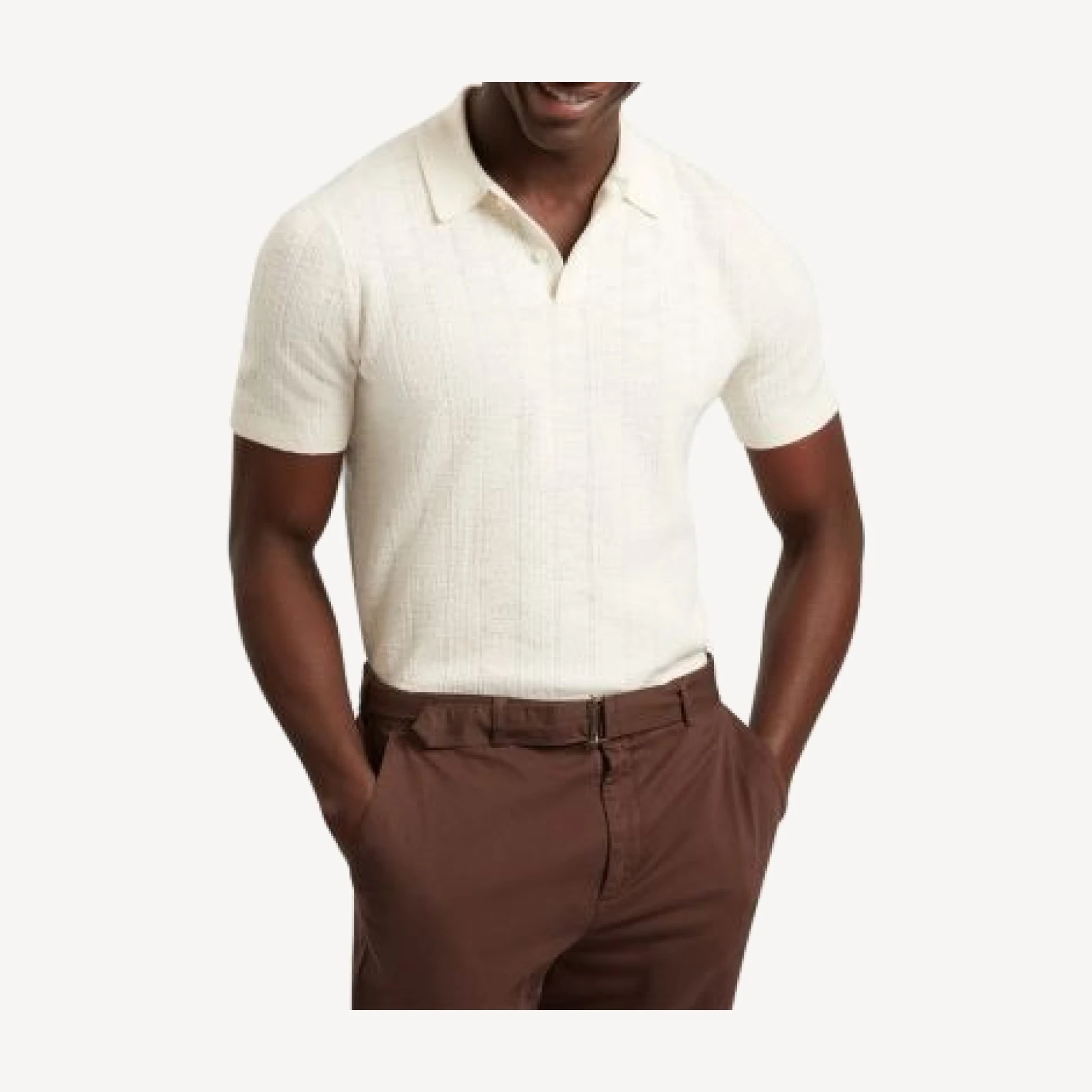 Ted Baker Edgard Mixed Stitch Polo Shirt