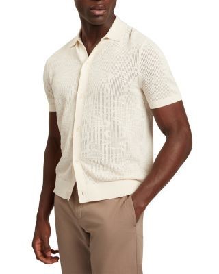 Ted Baker Jorien Short Sleeve Crochet Stitch Button Through Shirt