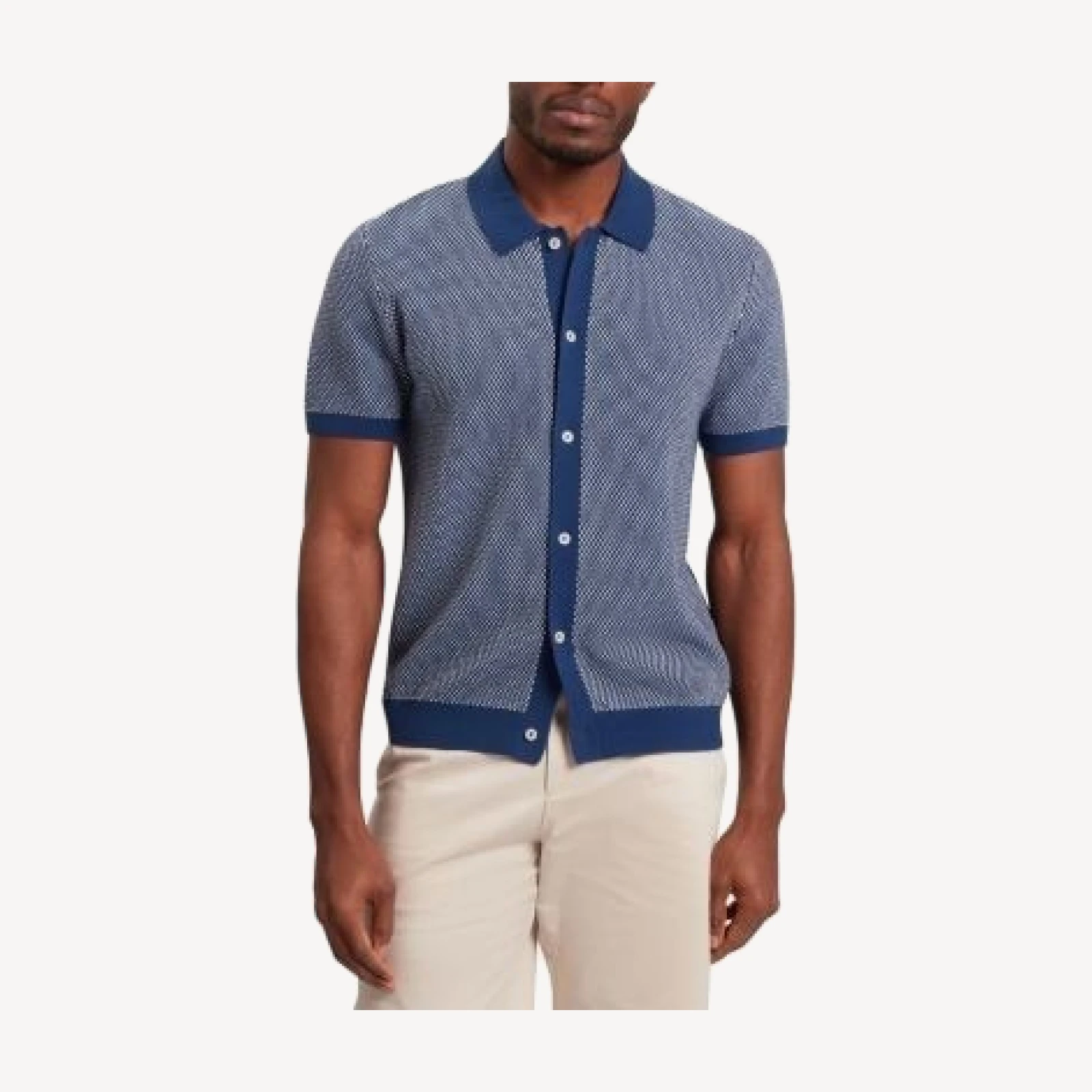 Ted Baker Noliva Short Sleeve Small Stitch Button Through Polo
