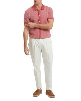 Ted Baker Noliva Short Sleeve Small Stitch Button Through Polo