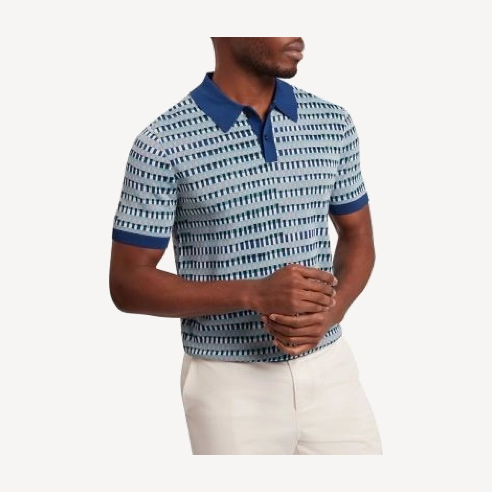 Ted Baker Tadmori Short Sleeve Geo Jacquard Polo