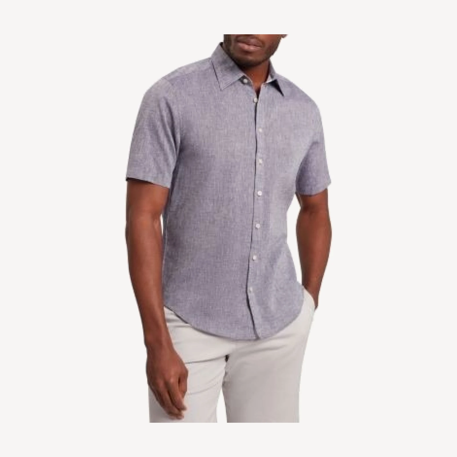 Ted Baker Wryte Linen & Cotton Short Sleeve Shirt