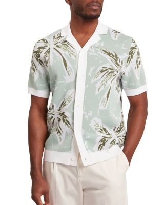 Ted Baker Kyes Knitted Leaf Camp Shirt