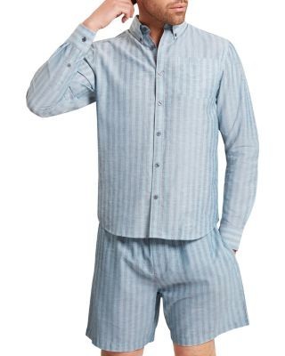 Ted Baker Andersen Linen Blend Stripe Shirt