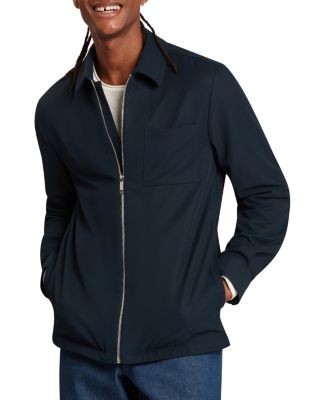 Ted Baker Frenkie Waffle Knit Zip Overshirt
