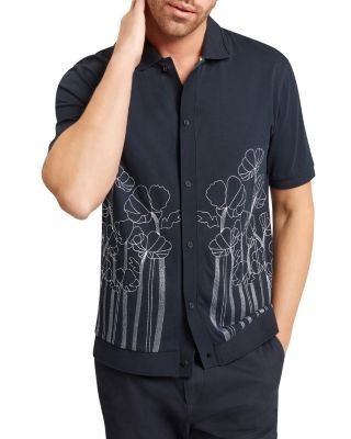 Ted Baker Actton Embroidered Floral Shirt