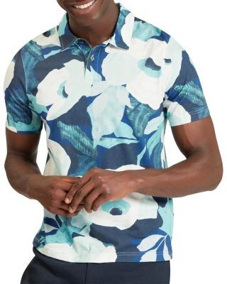 Ted Baker Ashyby Floral Print Pique Polo Shirt