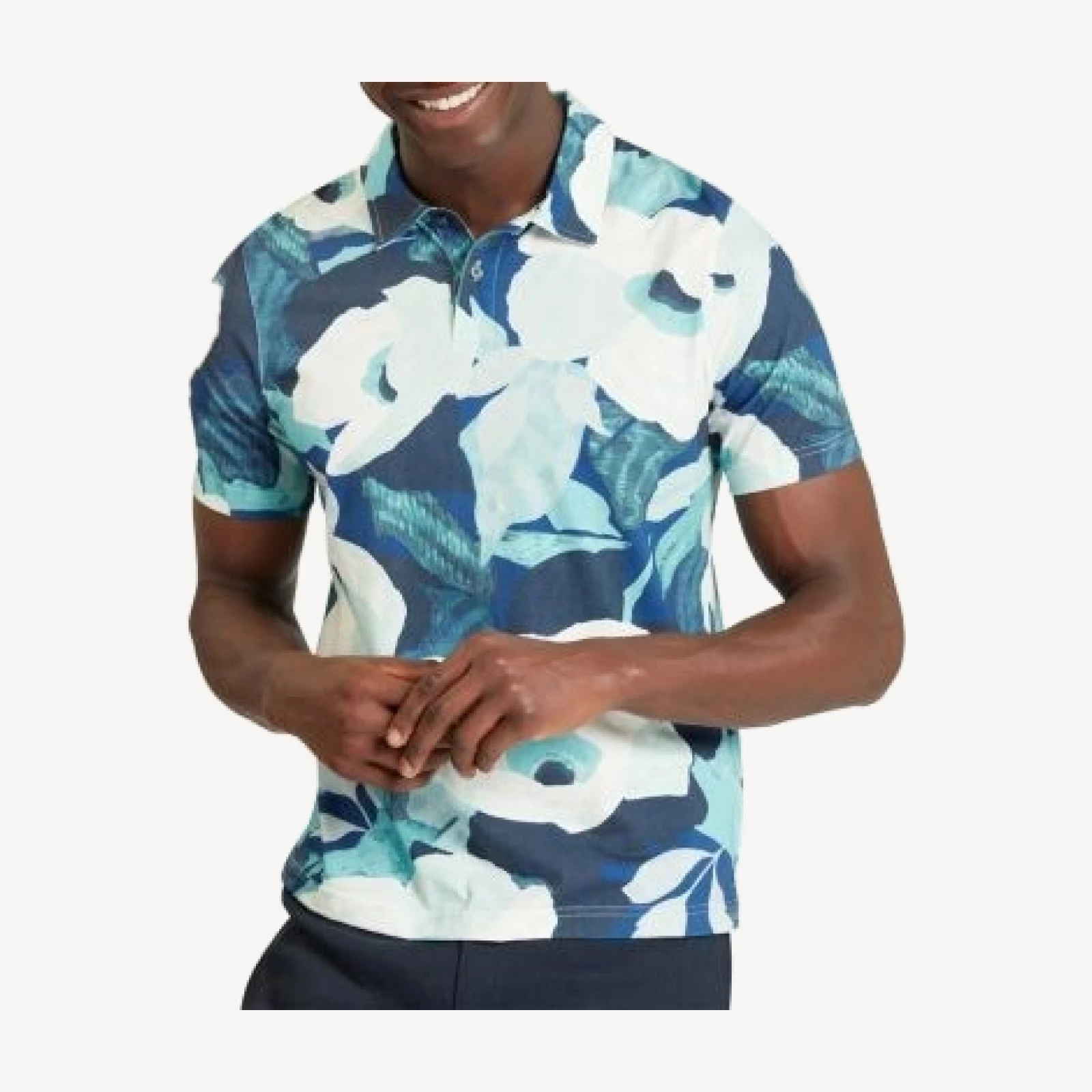 Ted Baker Ashyby Floral Print Pique Polo Shirt