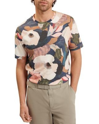 Ted Baker Dowlle Linen Blend Floral T-Shirt