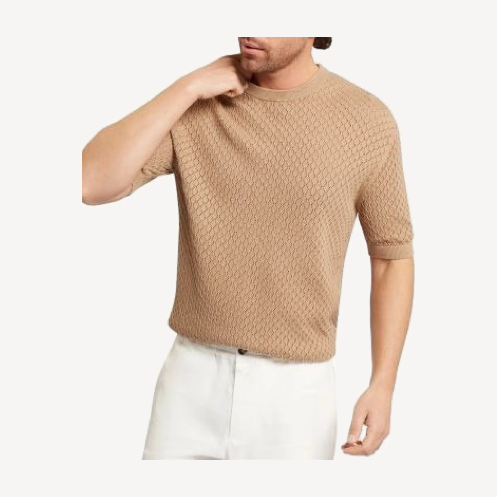 Ted Baker Ferris Relaxed Fit Diamond Crochet Sweater T-Shirt