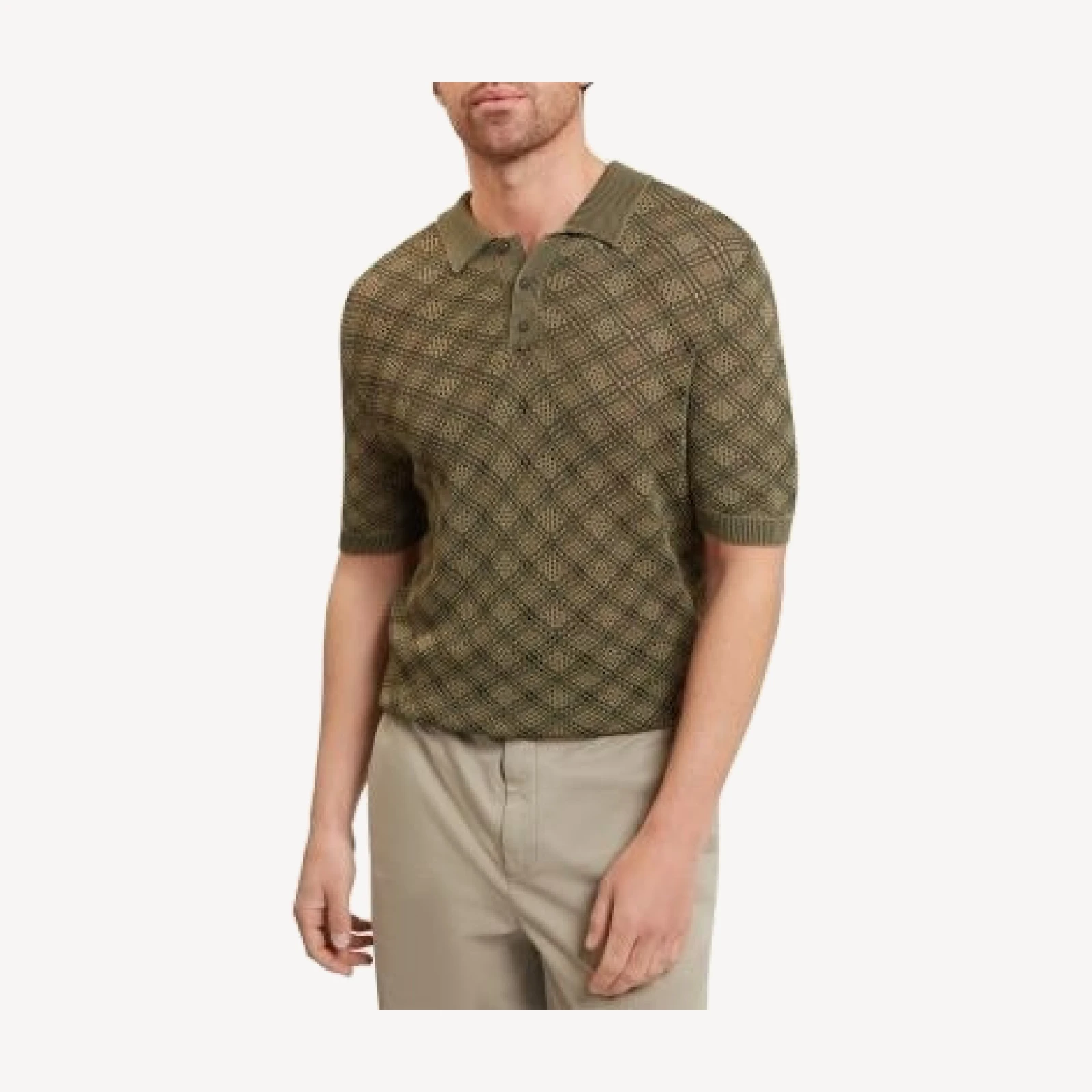 Ted Baker Geometric Stitch Polo Shirt