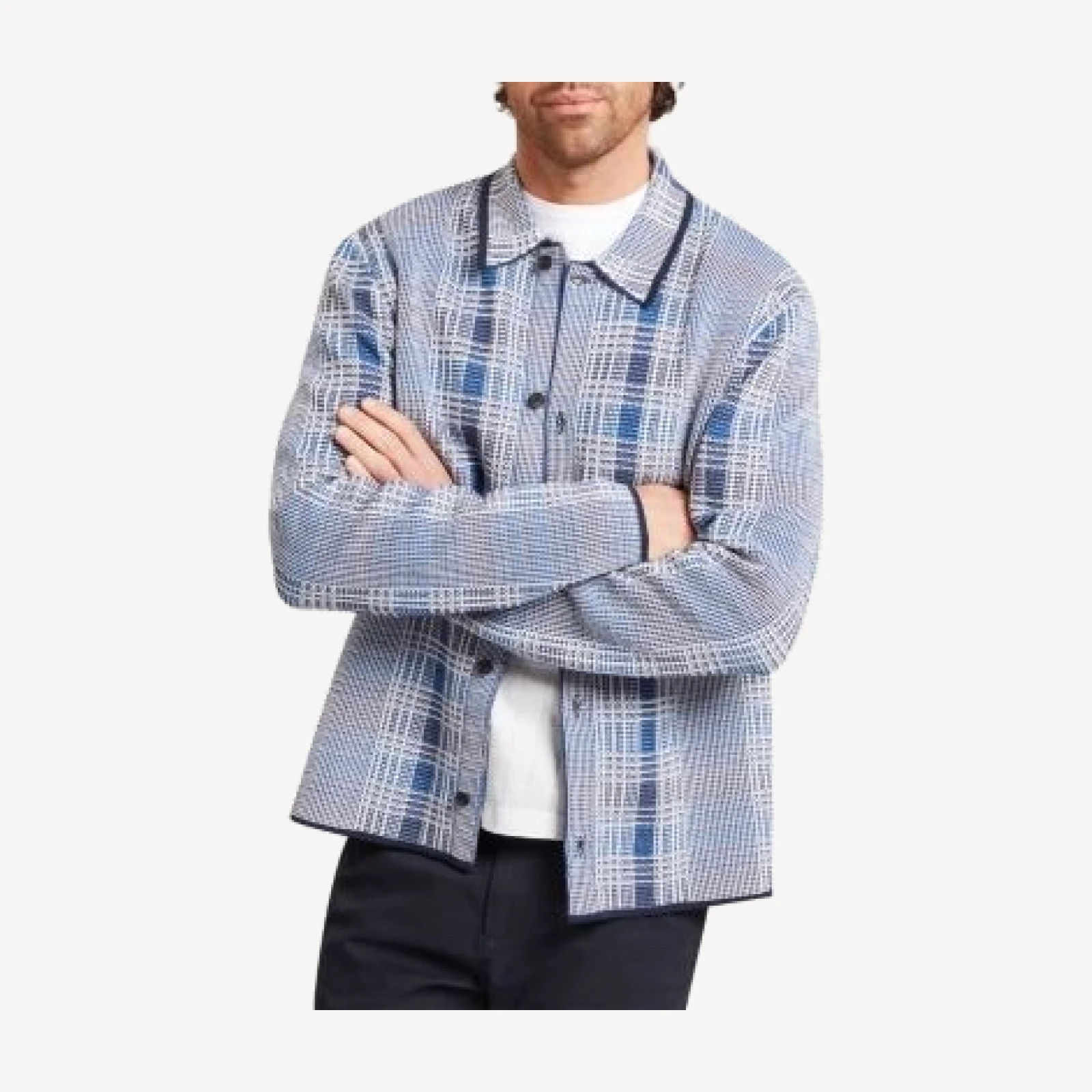 Ted Baker Mosens Check Stitch Button Jacket