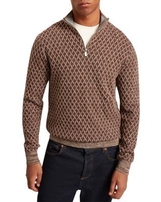 Ted Baker Dammon T Stitch Funnel Neck Zip Pullover