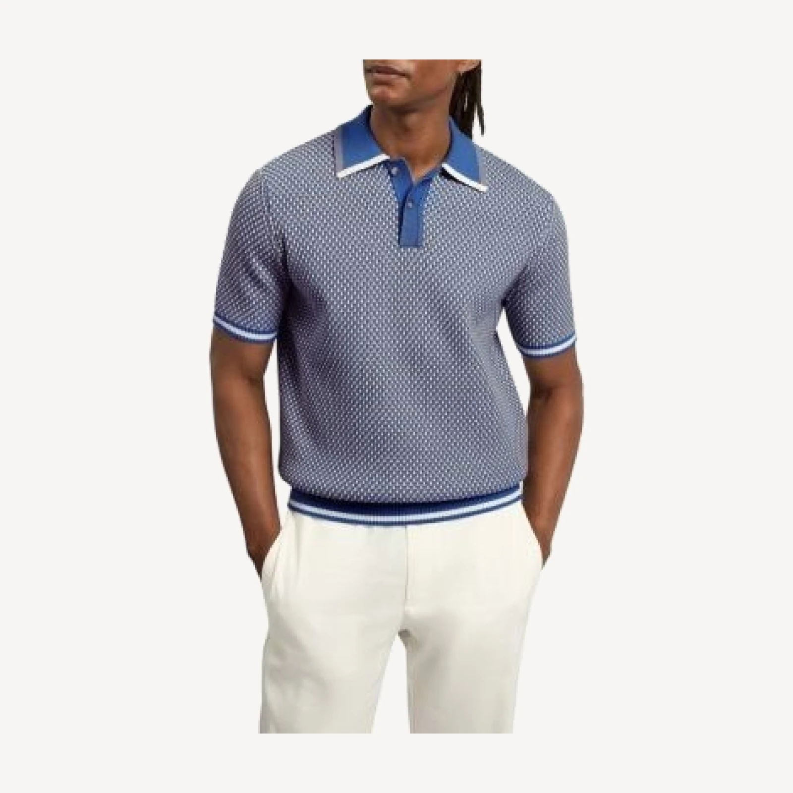 Ted Baker Breame Short Sleeve Waffle Stitch Polo