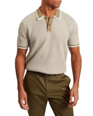 Ted Baker Breame Short Sleeve Waffle Stitch Polo