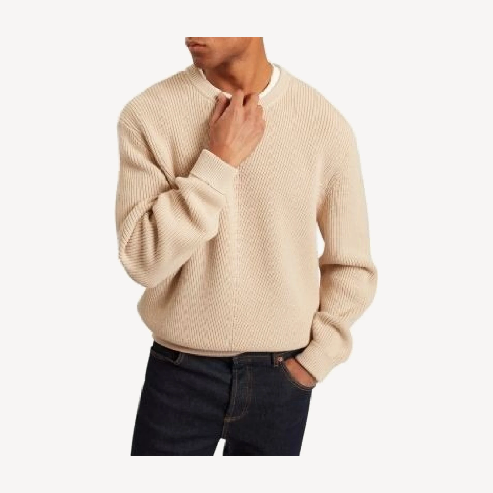 Ted Baker Kemble Long Sleeve Rib Crewneck Sweater