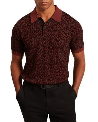 Ted Bake Jesson Short Sleeve Floral Jacquard Polo