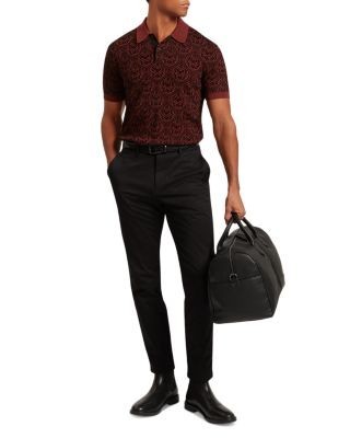 Ted Bake Jesson Short Sleeve Floral Jacquard Polo