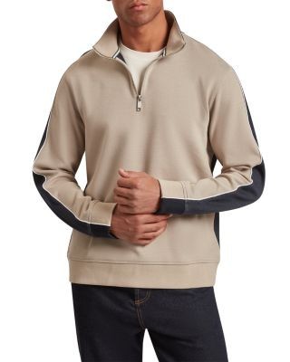 Ted Baker Koven Long Sleeve Two Tone Half Zip Polo