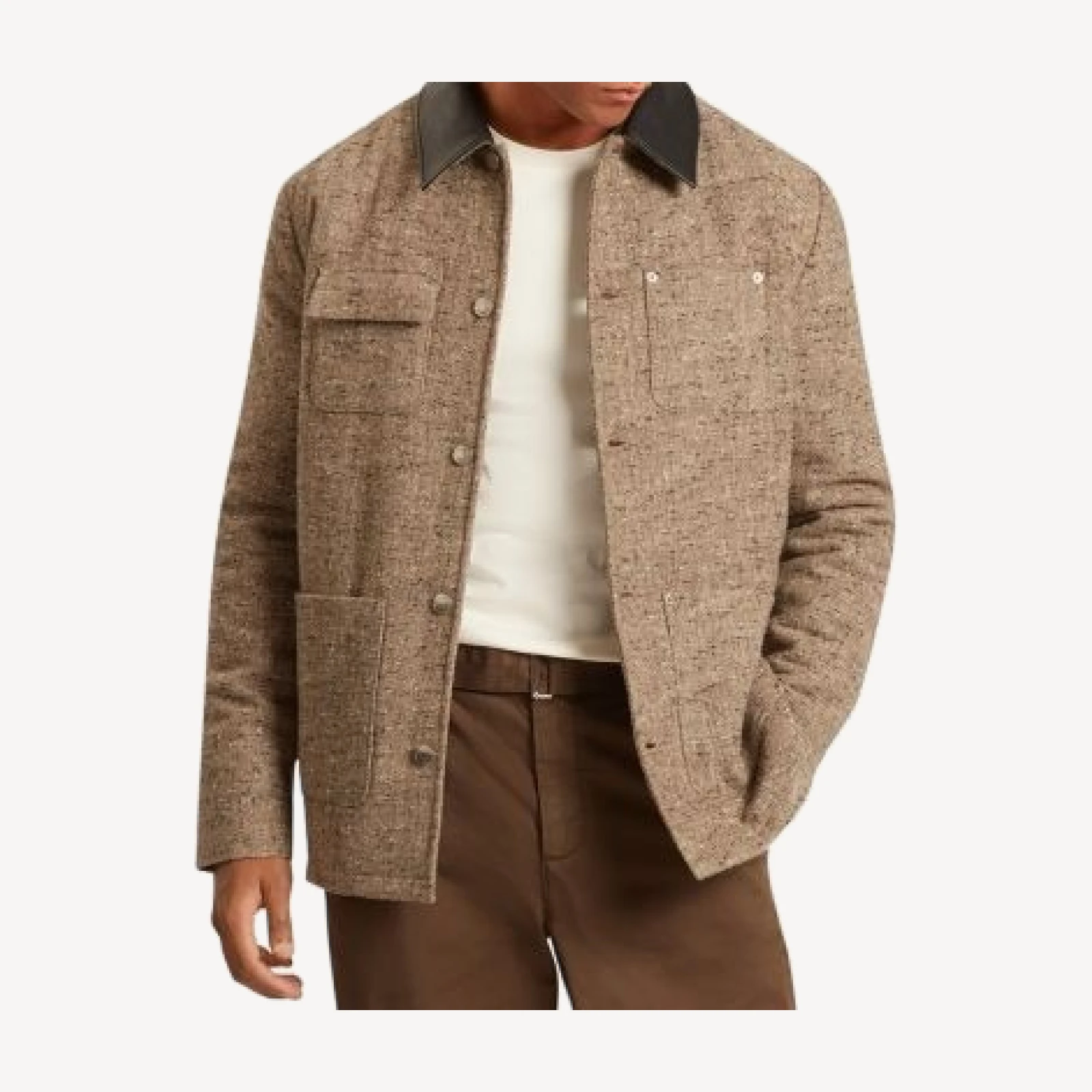 Ted Baker Wallton Wool Blend Nep Tweed Chore Jacket
