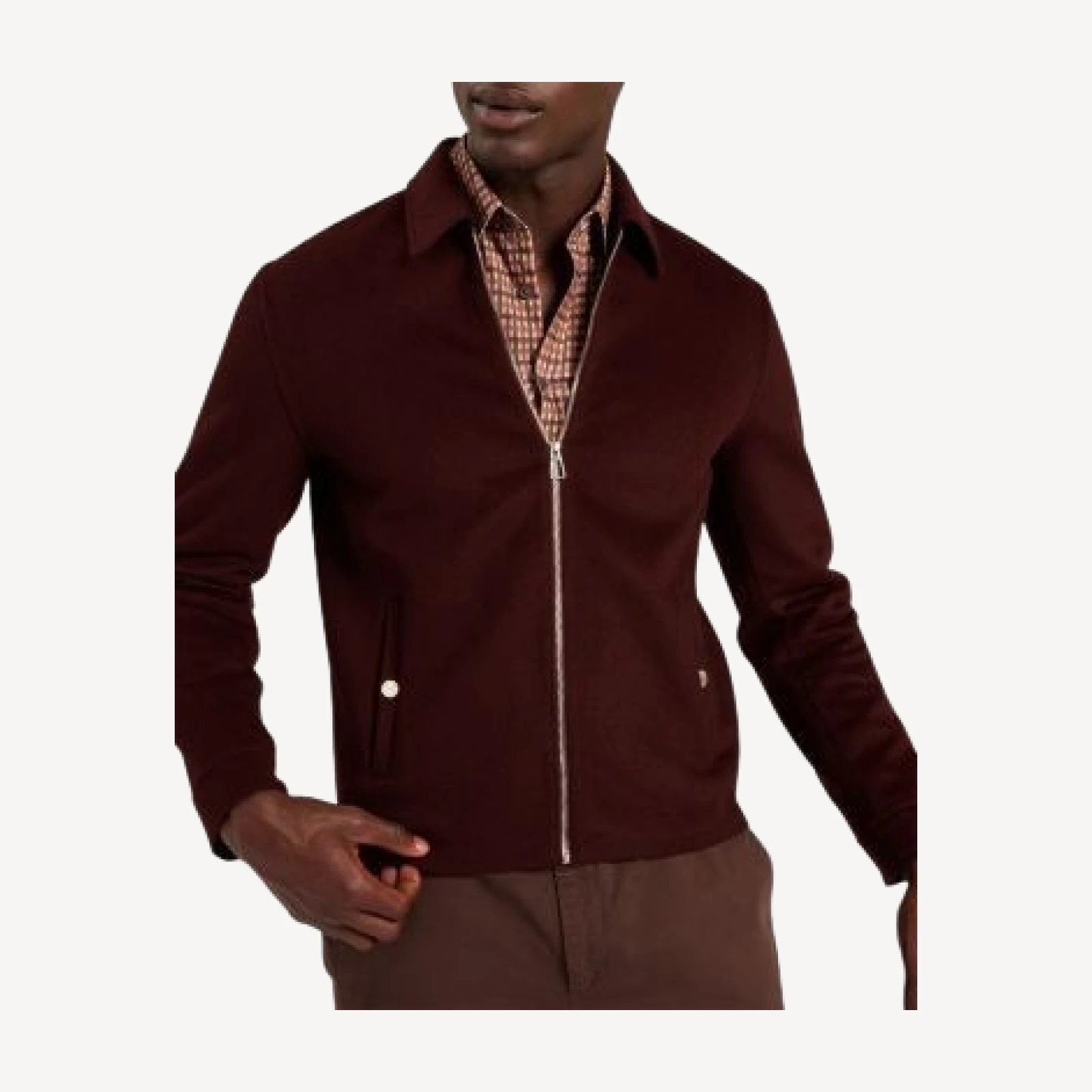 Ted Baker Antwrp Splitable Wool Blend Harrington Jacket
