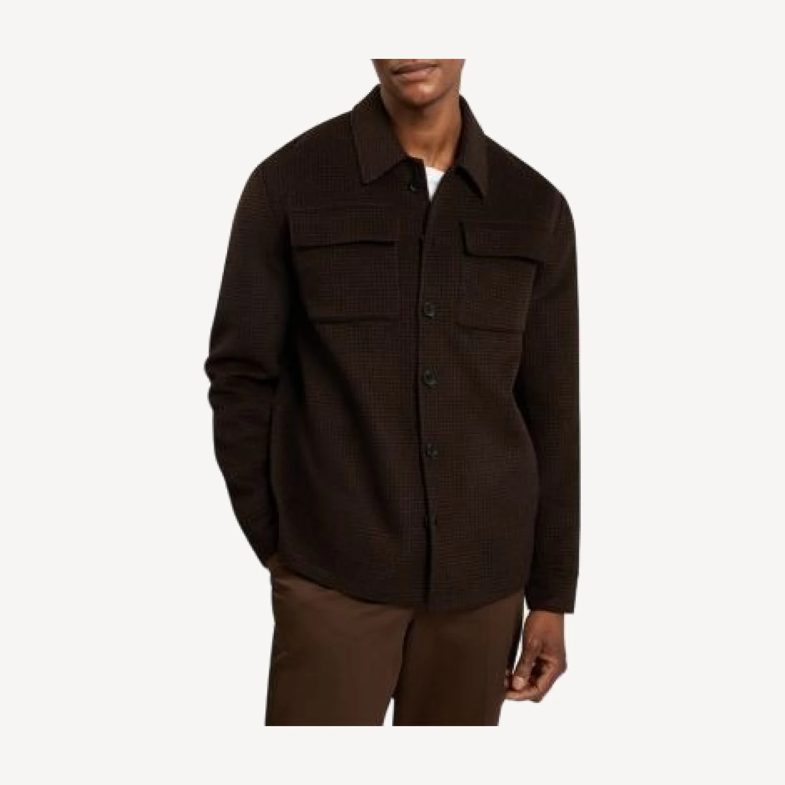 Ted Baker Dortmun Splitable Wool Blend Trucker Overshirt
