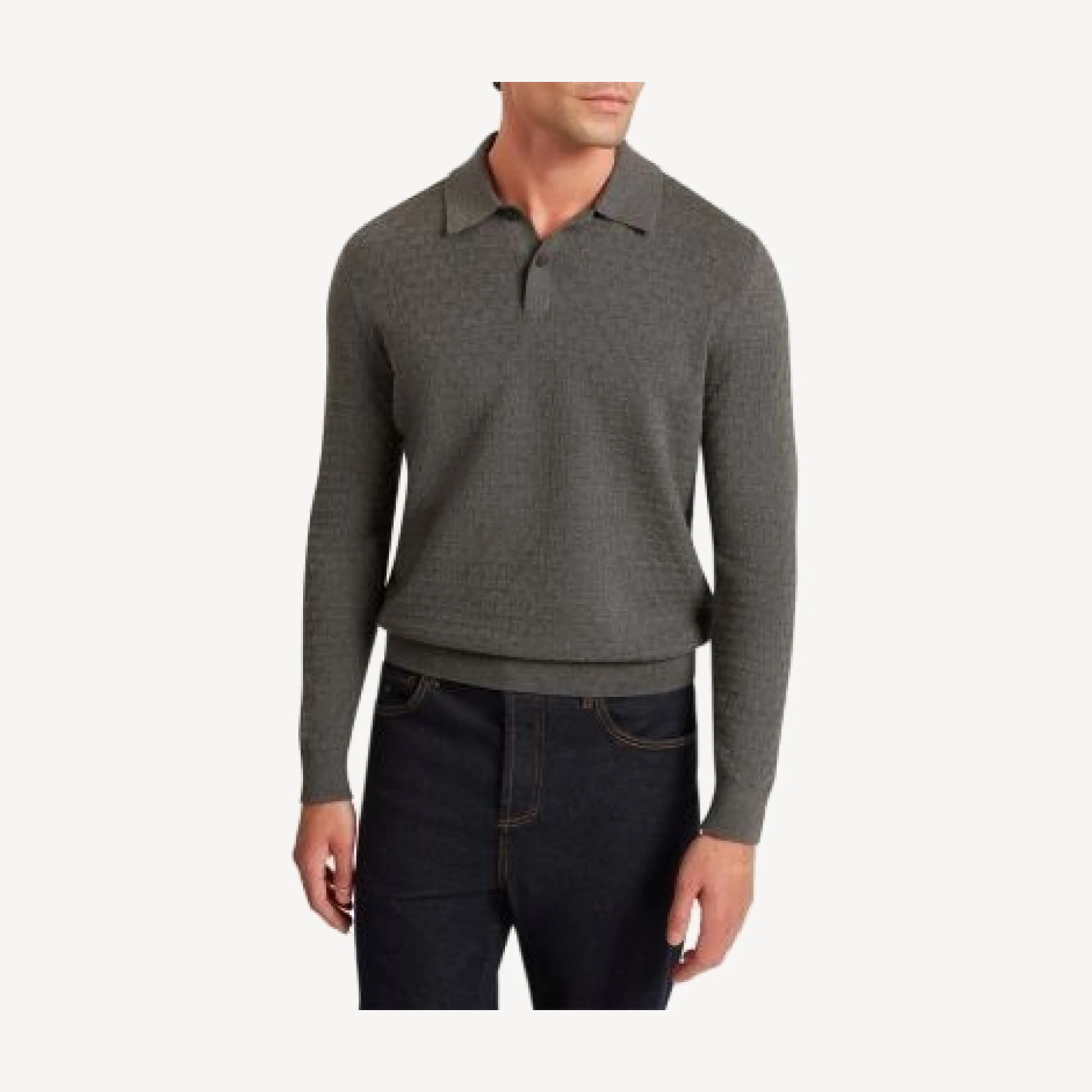 Ted Baker Gaten Long Sleeve T Stitch Sweater Polo