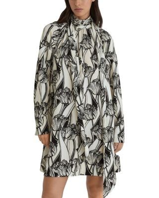 Reiss Alwen Scarf Tie Swing Dress