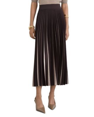 Reiss Serena Two Toned Pleated Midi Skirt