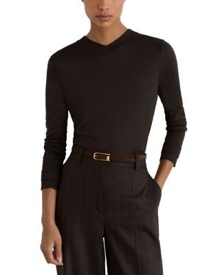 Reiss Brody High V Neck Top