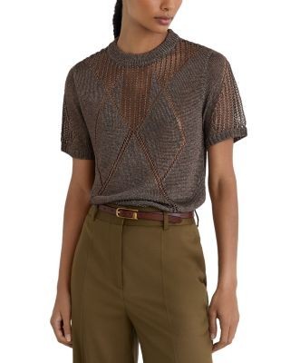 Reiss Tamsin Open Knit Sweater Tee