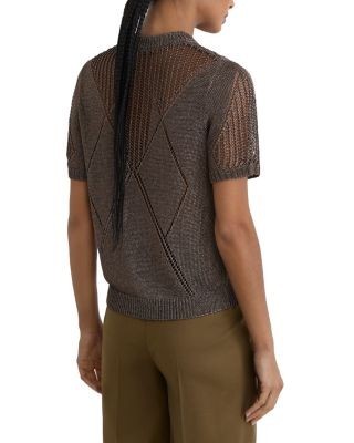 Reiss Tamsin Open Knit Sweater Tee