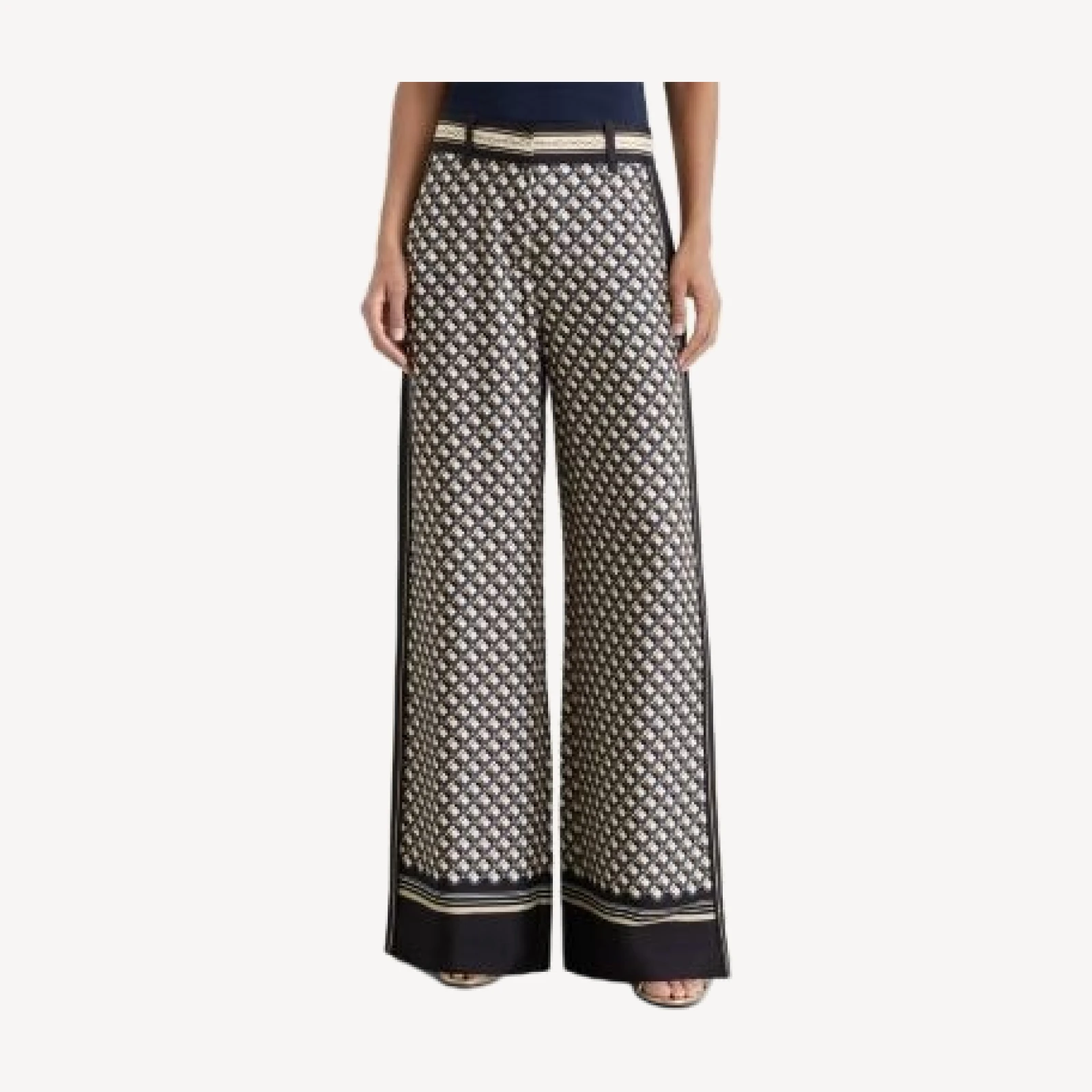Reiss Carmine Satin Wide Leg Pants