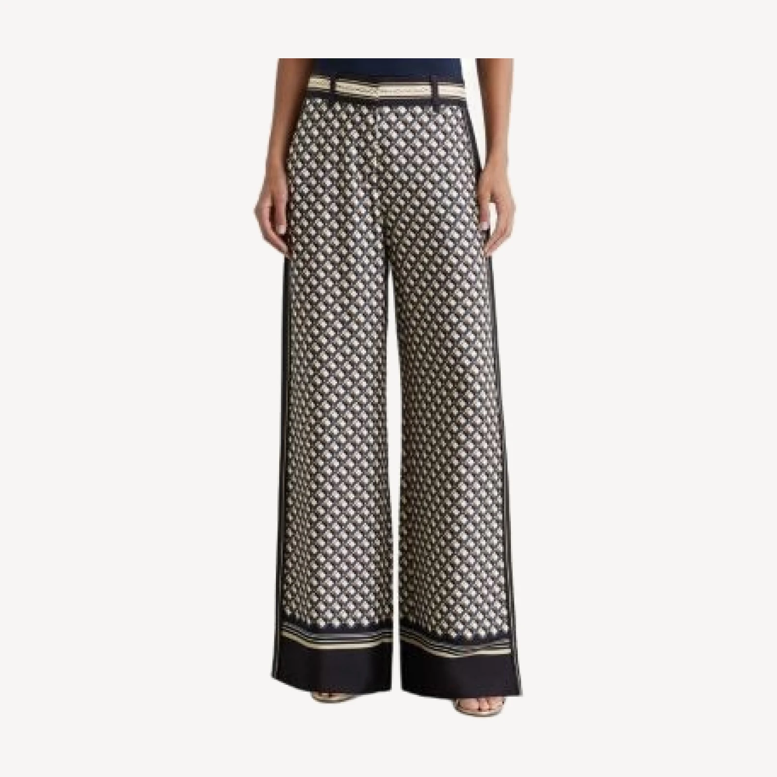 Reiss Petite Carmine Printed Wide Leg Pants