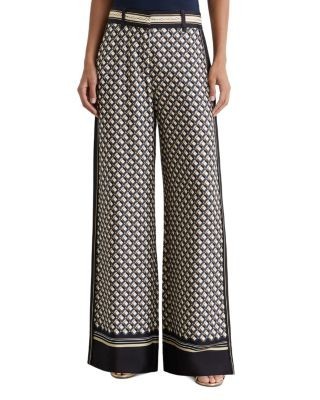 Reiss Petite Carmine Printed Wide Leg Pants