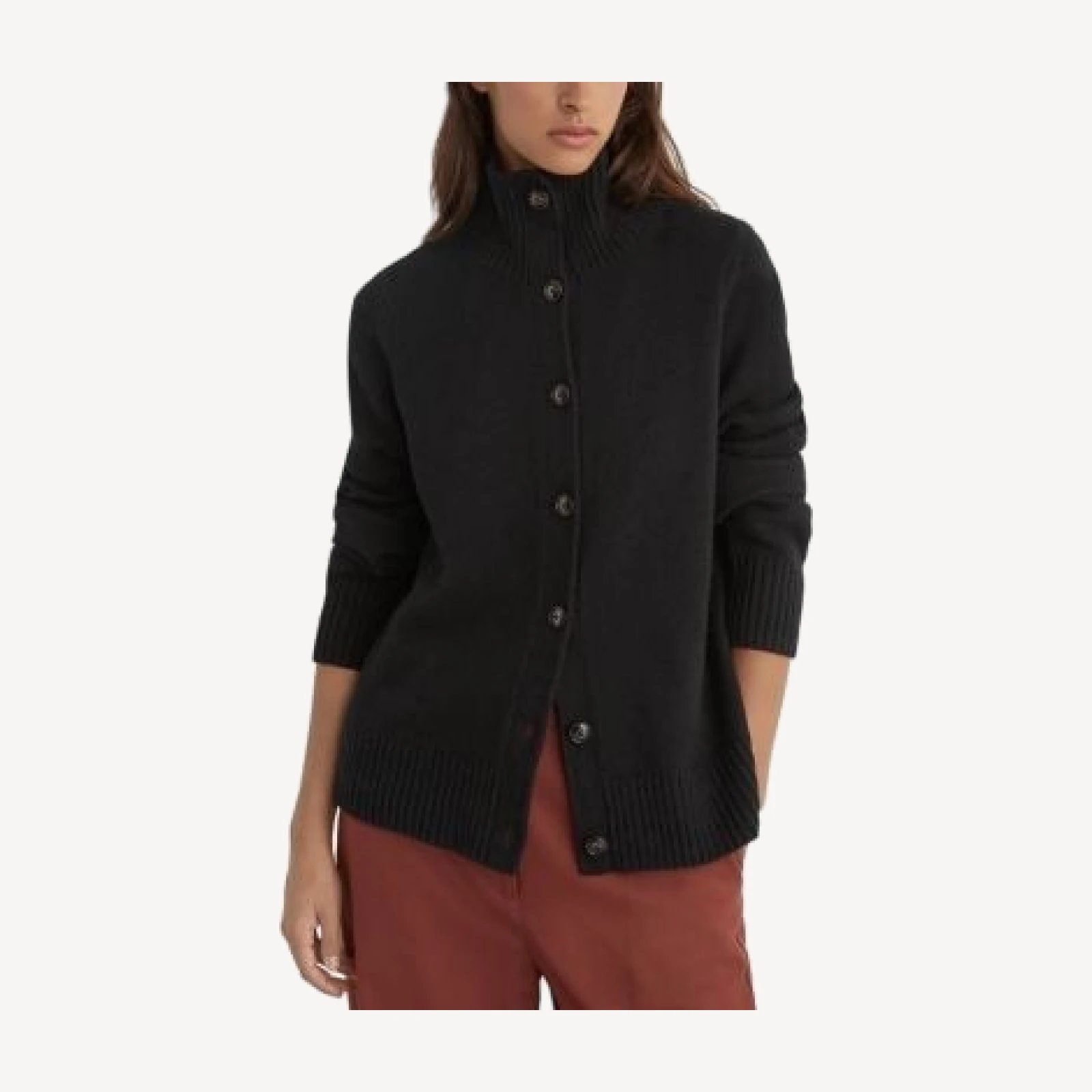 Reiss Charly Funnel Neck Wool-Blend Cardigan