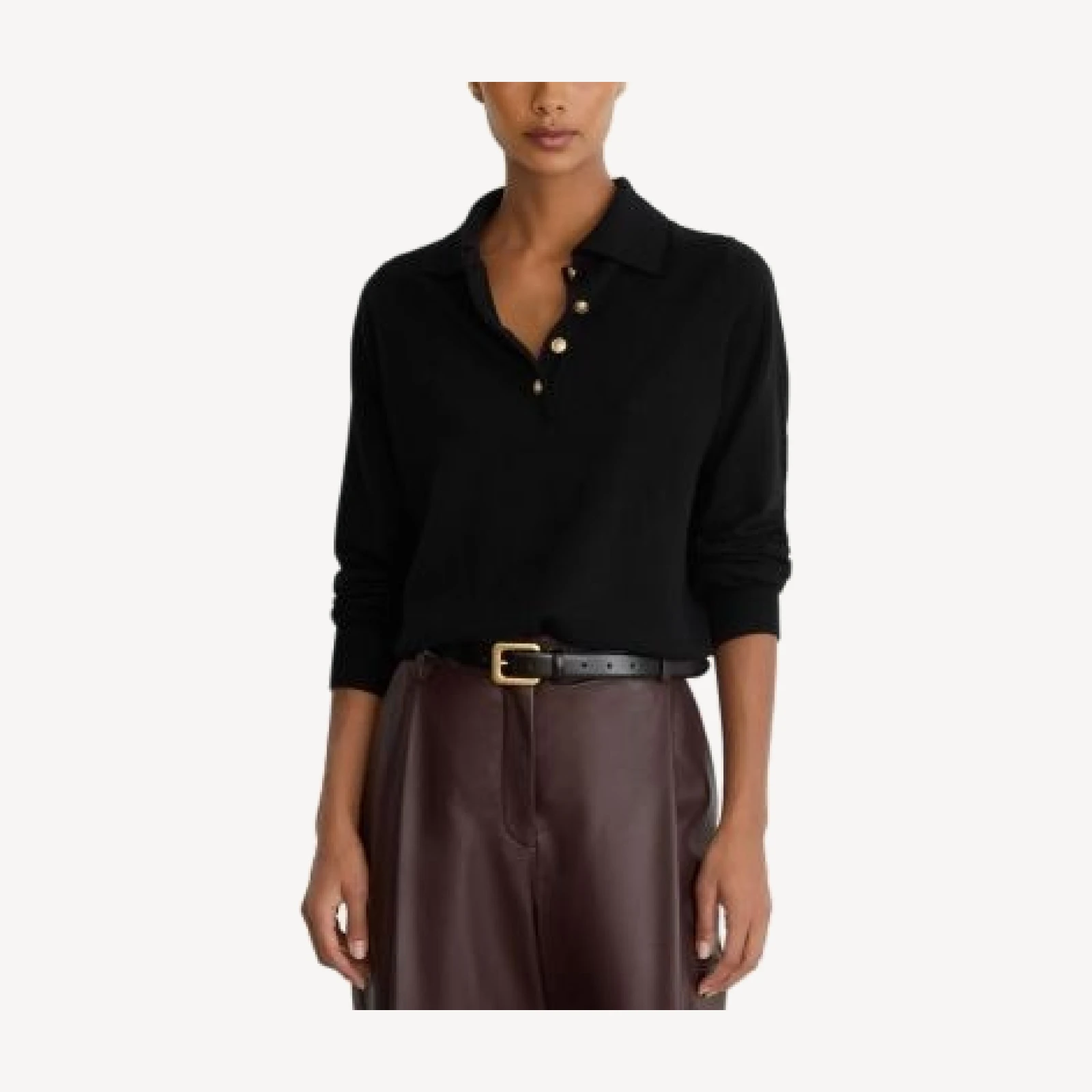 Reiss Avery Wool & Cashmere Button Knit Sweater