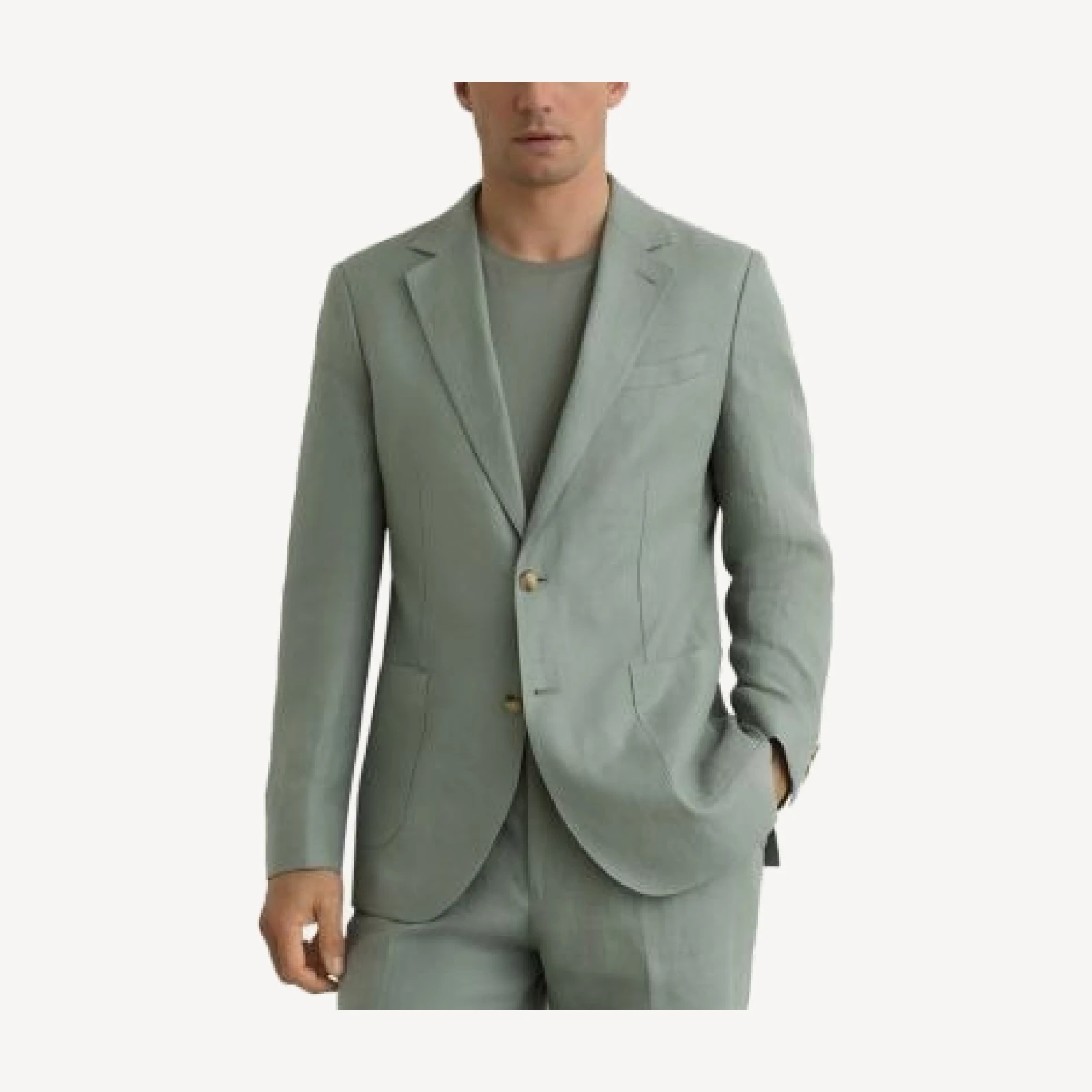 Reiss The Atlantic Single Breasted Linen Blazer
