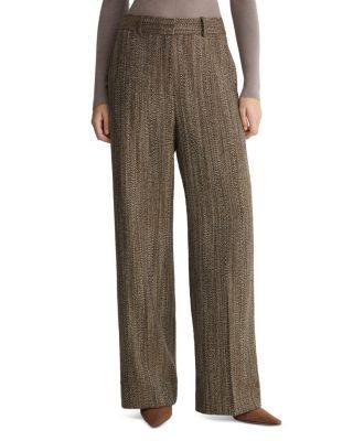 Reiss Inessa Textured Herringbone Trousers