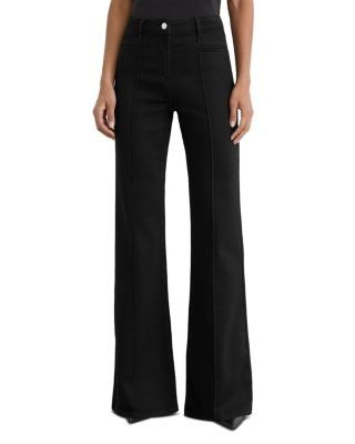 Reiss Claude High Rise Flared Jeans in Black