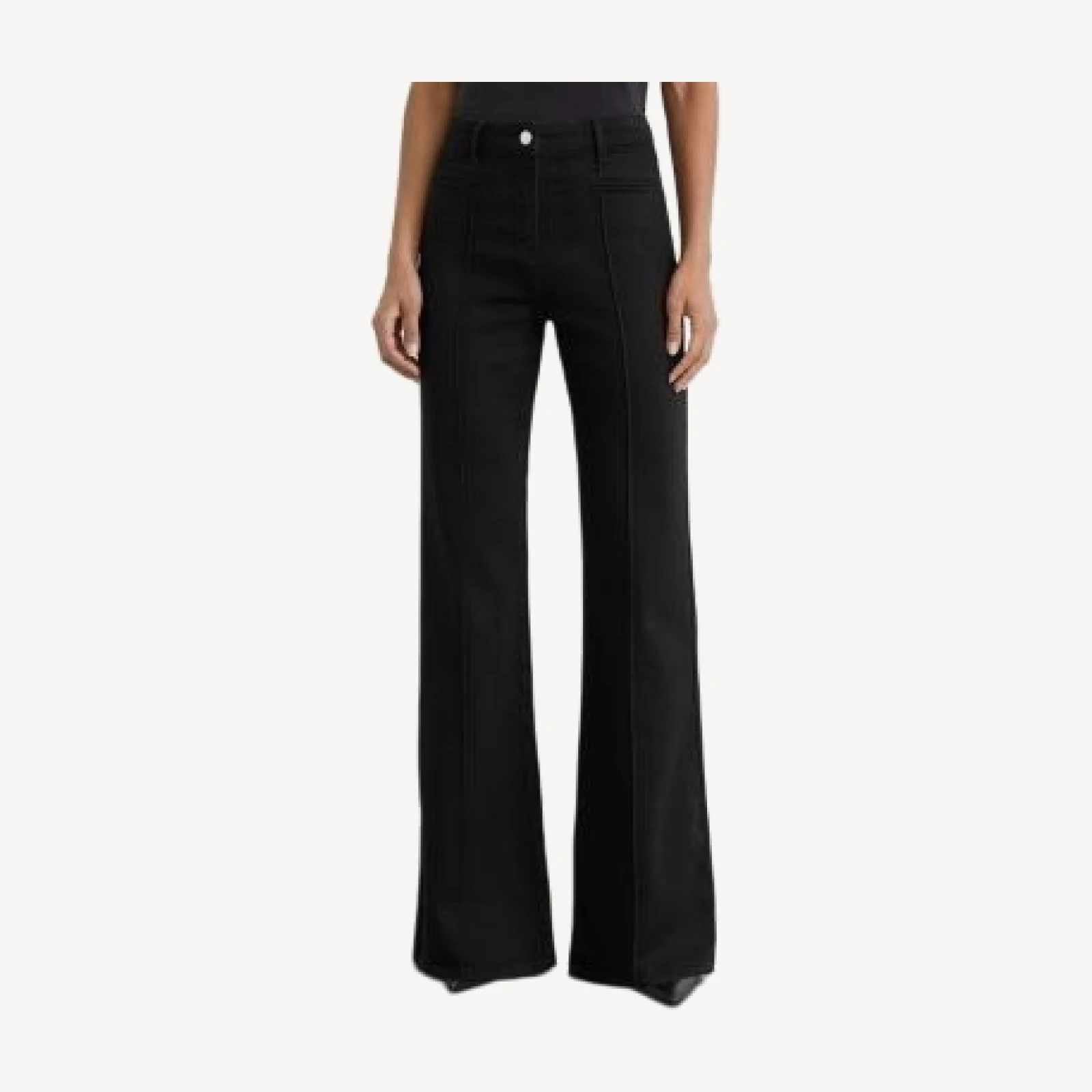 Reiss Claude High Rise Flared Jeans in Black
