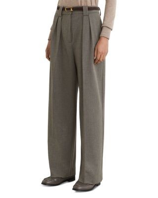 Reiss Katya Pleated Wide Leg Pants