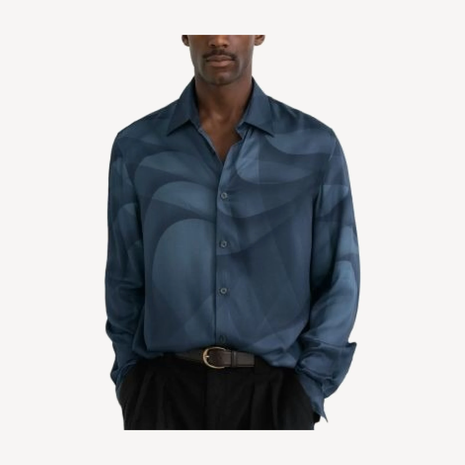Reiss Ballard Long Sleeve Abstract Print Shirt