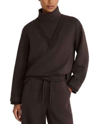 Reiss Abigail Double Layer Cowl Neck Sweatshirt