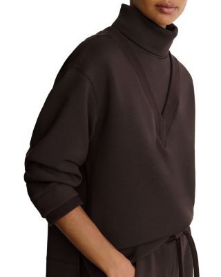 Reiss Abigail Double Layer Cowl Neck Sweatshirt